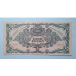 Hungary 1000 Pengő 1945 Aunc with MNB stamp