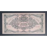 Hungary 1000 Pengő 1945 XF+ with MNB stamp