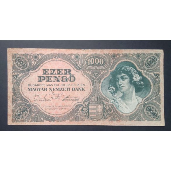 Hungary 1000 Pengő 1945 F 