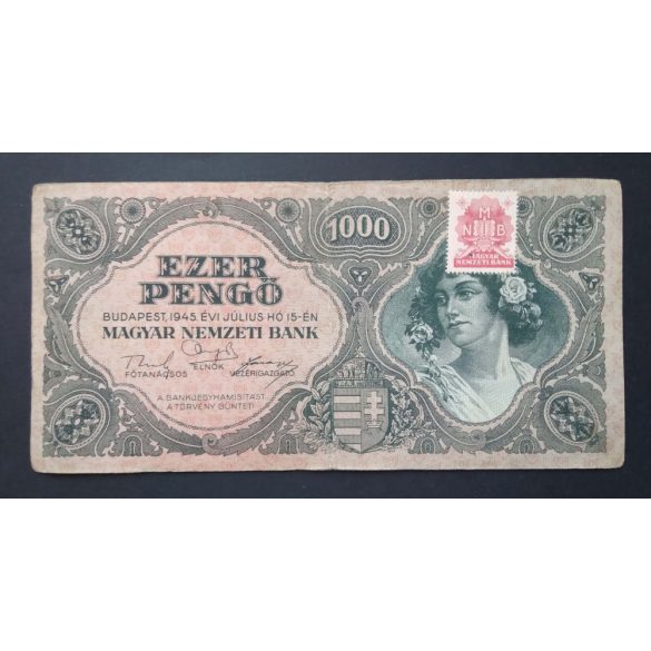 Hungary 1000 Pengő 1945 F+