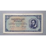 Hungary 1 Million Pengő 1945 VF