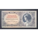 Hungary 10000 Milpengő 1946 XF