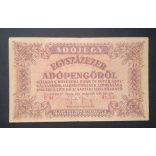 Hungary Tax ticket for 100,000 tax stamps 1946 F