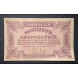 Hungary Tax ticket for 100,000 tax stamps 1946 VF