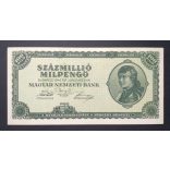 Hungary 100 Million Milpengő 1946 XF+
