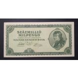 Hungary 100 Million Milpengő 1946 XF