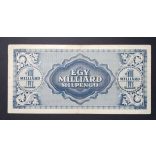 Hungary 1 Billion Milpengő 1946 VF