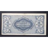 Hungary 1 Billion Milpengő 1946 VF