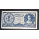 Hungary 1 Billion Milpengő 1946 VF