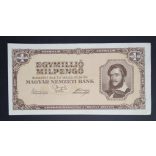 Hungary 1 Million Milpengő 1946 XF+