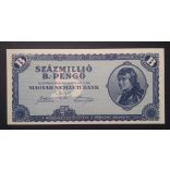 Hungary 100 million B.-Pengő 1946 - unfolded