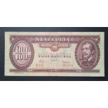 Hungary 100 Forints 1957 F
