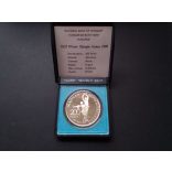 Hungary 200 HUF 1980 silver PP, Winter Olympics commemorative medal, in gift box
