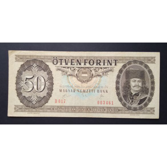 Hungary 50 Forints 1989 F+