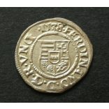 Hungary Ferdinand I (1526-64) Denar KB 1538 silver