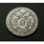 Magyarország  3 Krajcár 1820 B 1,7 g ezüst