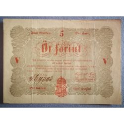Hungary Kossuth 5 Forint 1848 F+ red