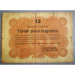 Hungary Kossuth 15 Pengo Krajczarra 1849 VG-
