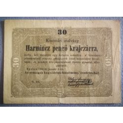 Hungary Kossuth 30 Pengo Krajczarra 1849 F-