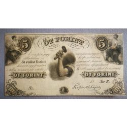 Hungary Kossuth 5 Forint 1852 aUNC