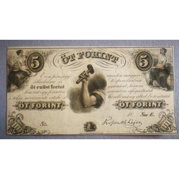 Magyarország Kossuth 5 Forint 1852 aUNC