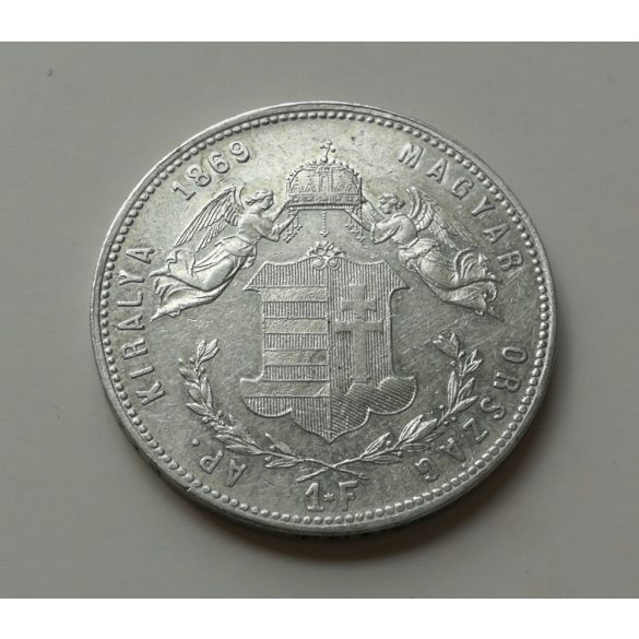 Magyarország Ferenc József 1 Forint 1869 KB, ezüst