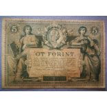Austria - Hungary 1881 5 Gulden VG