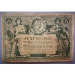 Austria - Hungary 1881 5 Gulden VG