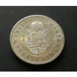 Hungary 1 Forint 1883 KB silver