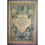 Austria - Hungary 1888 1 Gulden F-