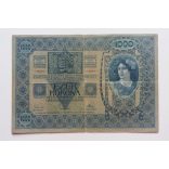 Hungary 1000 Korona 1902 F