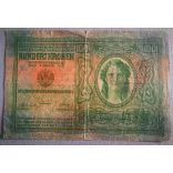 Ausztria - Magyarország 100 Korona 1912 F Magyarország felülbélyegzéssel