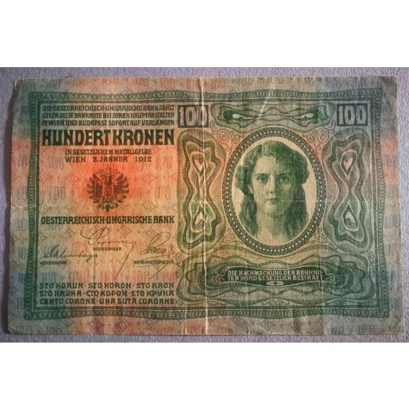 Ausztria - Magyarország 100 Korona 1912 F+