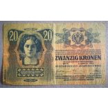 Ausztria - Magyarország 20 Korona 1913 F II. kiadás Magyarország felülbélyegzéssel