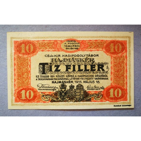 Magyarország 10 Fillér/Heller Hajmáskér, Hadifogoly tábor 1916 UNC 