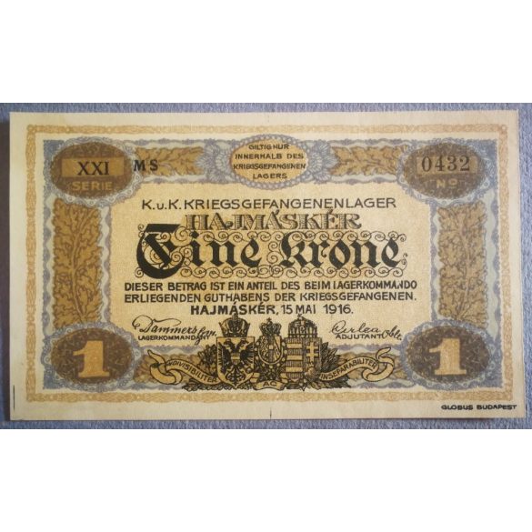 Ausztria - Magyarország 1 Korona 1916 Hajmáskér aUNC
