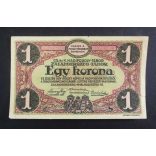 Austria - Hungary 1 Kronen 1916 Zalaegerszeg VF-