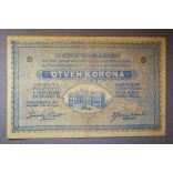 Hungary 50 Korona 1918 VF Szeged city money ticket