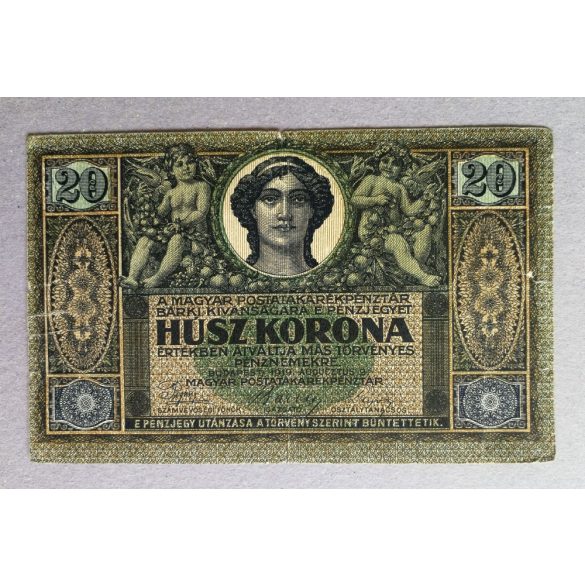 Hungary 20 Korona 1919 august F-