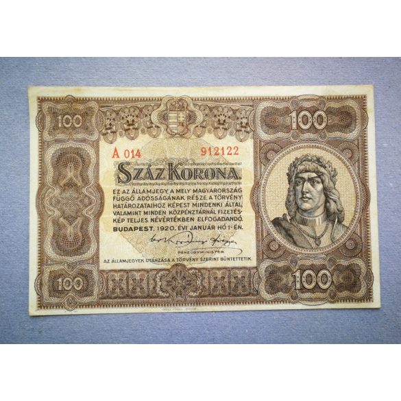 Hungary 100 Korona 1920 F+