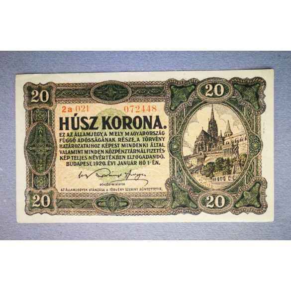 Magyarország 20 Korona 1920 VF