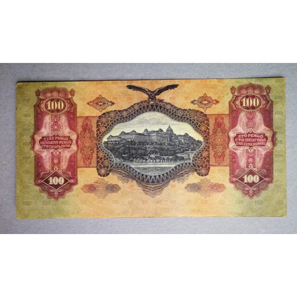 Hungary 100 Pengő 1930 F - overstamped
