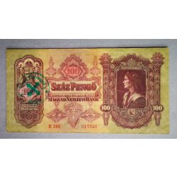 Hungary 100 Pengő 1930 F - overstamped