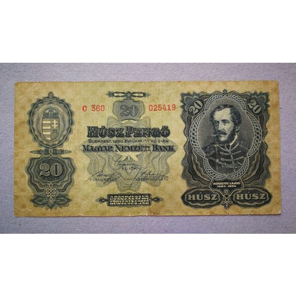 Hungary 20 Pengo 1930 F-