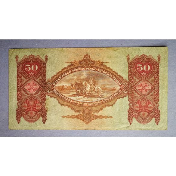 Hungary 50 Pengő 1932 F - overstamped