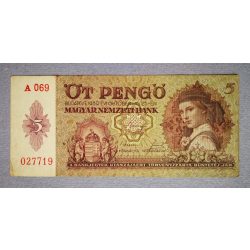 Hungary 5 Pengo 1939 F+