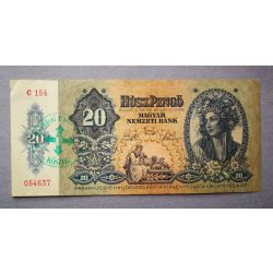 Magyarország 20 Pengő 1941 VF -  felülbélyegzett