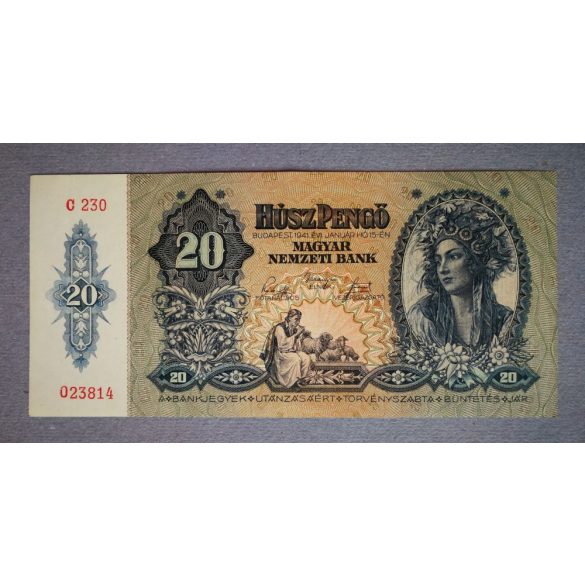 Hungary 20 Pengo 1941 XF