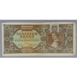 Hungary 100000 Pengo 1945 F+