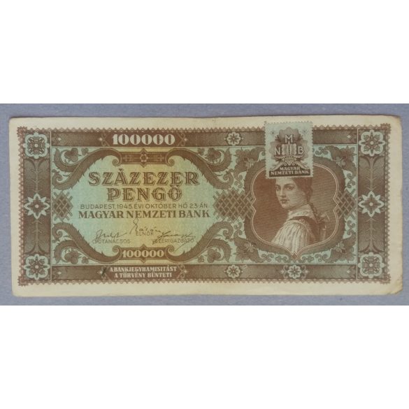 Hungary 100000 Pengo 1945 F+